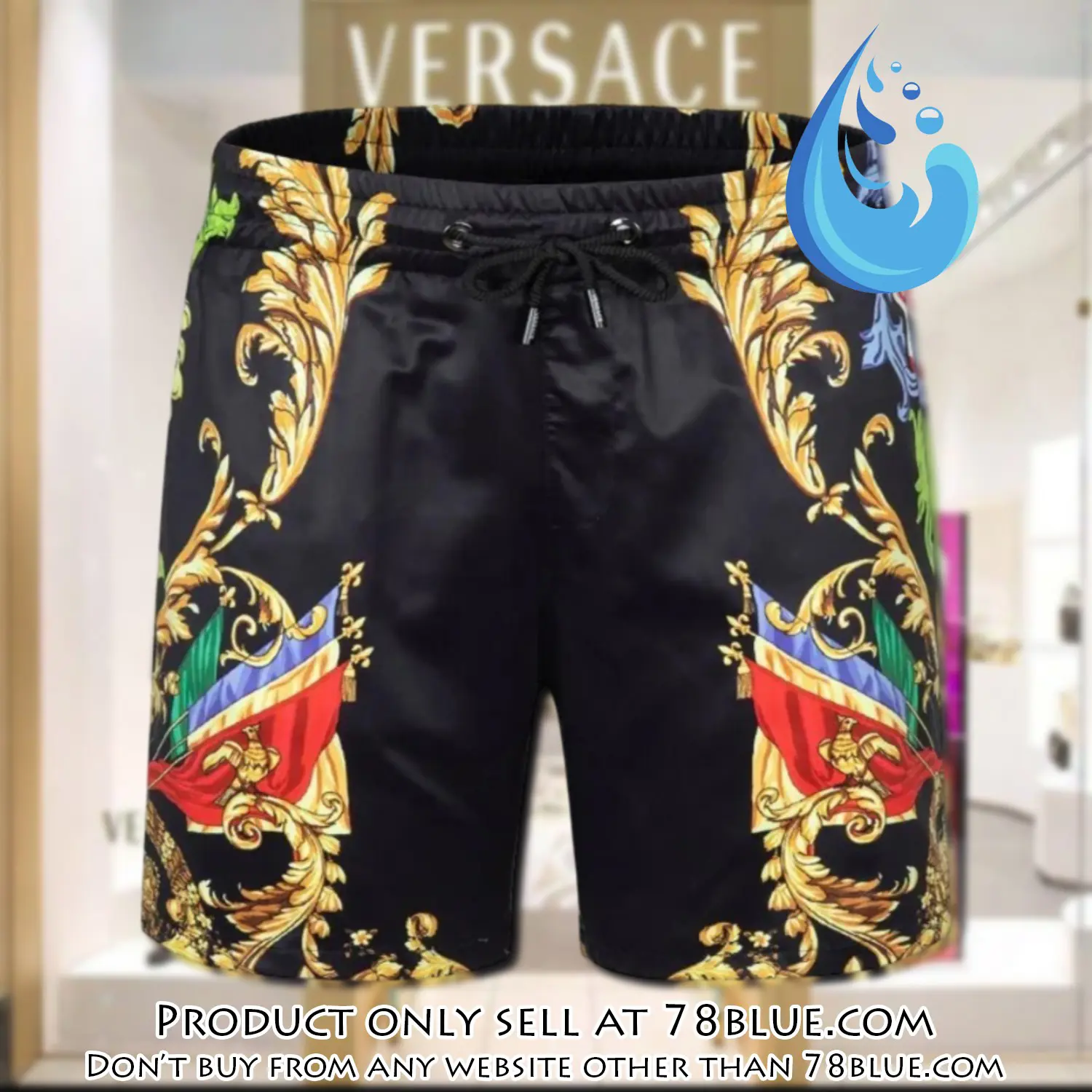 Versace new hot 3d luxury all over print shorts pants for men 78b0709841